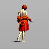 Girl in bathrobe | 3D