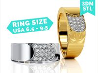 Diamond Pave  Ring R 0142 | 3D