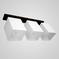 CGAxis Triple Wooden Ceiling Lamp 13 3D Model
