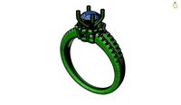 Engagement ring -335 | 3D