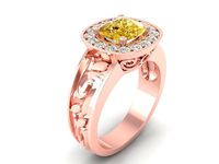 1021 Diamond Women Ring | 3D