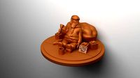 Santa Claus homeless | 3D