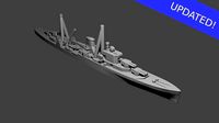 British Leander Class Cruiser Warship | 3D