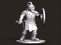 Dwarf Warrior Miniature | 3D