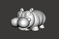 PIPPO HIPPO Hugghies Lines mascot  | 3D