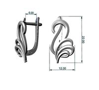 Earrings size  22x12 | 3D