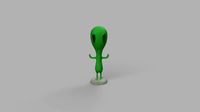 Cute Alien Figurine | 3D
