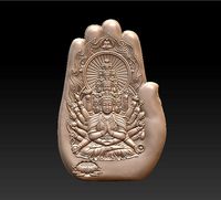 guanyin with thousands of hands and heads | 3D