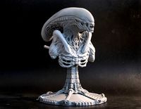 Alien bust statue | 3D