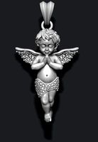 baby angel pendant with gems | 3D