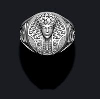 Pharaoh ring with gems | 3D