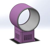 Bladeless desktop fan air multiplier | 3D
