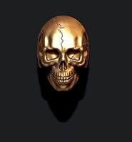 skull ring with cracks | 3D