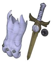 Thundercats Claw Shield and Dagger Sword of Omens | 3D