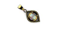 opal gold necklace | 3D