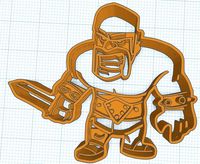 clash royale - barbarian king ver cookie cutter for 3d printing | 3D
