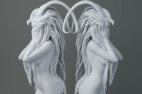 HD Horns headdress girl 007 | 3D