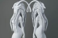 HD Horns headdress girl 005 | 3D