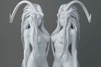 HD Horns headdress girl 002 | 3D