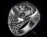 Ring with ornaments with dahlia victorious 428 | 3D