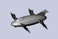 Printable Tiltwing Tiltrotor Drone Body | 3D