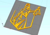 Themis Lady of Justice 2D art for wall decoration | 3D