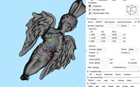 Angle Shiny gold Pandant  | 3D