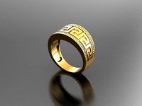 Meander man ring 2554 | 3D