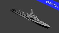 French Aigle Class Destroyer Warship | 3D
