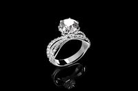 Solitaire Diamond Engagement Rings N6 | 3D