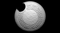 Simple Greek Inspired Roundshield for Minitures | 3D