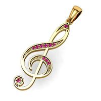 beautyful pendant treble clef | 3D