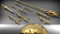 Libra Gold Saint weapons from Saint Seiya Knights of Zodiac | 3D