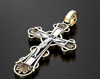 Cross with savior and patterns 415 | 3D