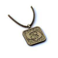 Pisces Zodiac Sign Pendant | 3D