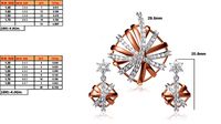 Squircle Shaped Pendant and Earrings With Diamonds 1 | 3D