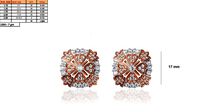 Squircle Shaped Earrings With Diamonds 1 | 3D