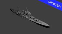 British Renown Class Battlecruiser | 3D