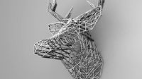 Grid deer head | 3D