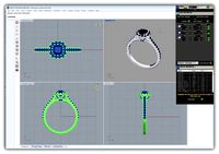 Squircle Shpaed Halo Ring With Sapphire 2 | 3D