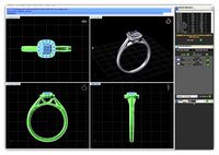 Squircle Shpaed Halo Ring With Diamonds 21 | 3D