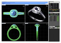 Squircle Shpaed Halo Ring With Diamonds 19 | 3D