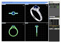 Squircle Shpaed Halo Ring With Sapphire 1 | 3D