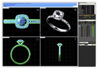Squircle Shpaed Halo Ring With Diamonds 15 | 3D