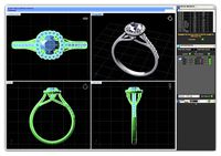 Squircle Shpaed Halo Ring With Diamonds 14 | 3D