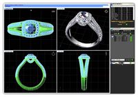 Squircle Shpaed Halo Ring With Diamonds 9 | 3D