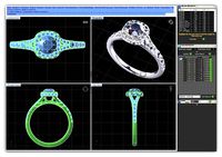 Squircle Shpaed Halo Ring With Diamonds 3 | 3D