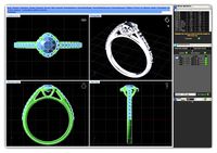 Squircle Shpaed Halo Ring With Diamonds 2 | 3D