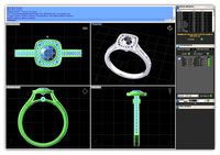 Squircle Shpaed Halo Ring With Diamonds | 3D