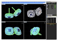 Squircle Shaped Halo Ear Studs With Diamonds 1 | 3D